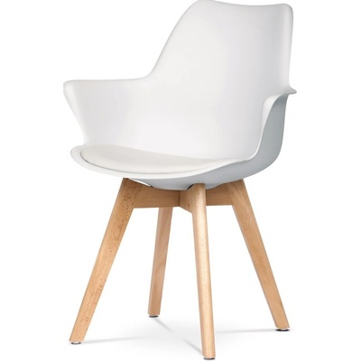 Autronic Apollo masiv plast ekokůže buk / bílá