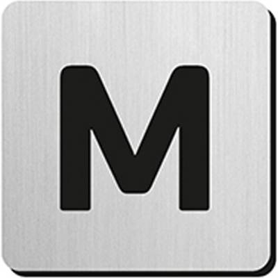 JNF - PIKTOGRAM PÍSMENO "M" - IN.34.300 - 75 mm - nalepovacie NEM - nerez matná | MP-KOVANIA.sk
