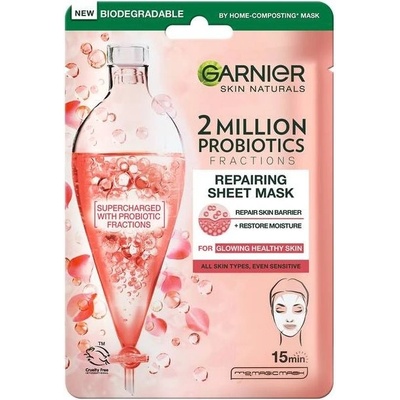 Garnier Skin Naturals Възстановяваща лист маска за лице с пробиотици, 22 g