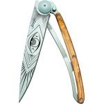 DEEJO 1cb052 tattoo / Ултралеко джобно ножче с дръжка от маслинено дърво (1cb052)