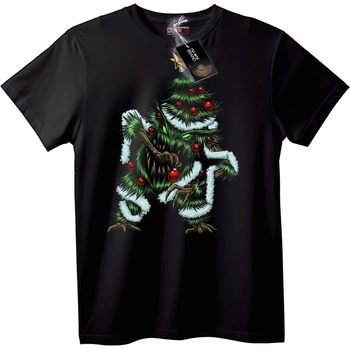 NOONEBRAND Тениска Коледно Дърво Чудовище - 5XL, White