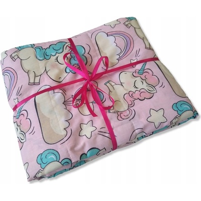 SensoryczniePL Zátěžová přikrývka bavlněná 3 kg jednorožci 100x150