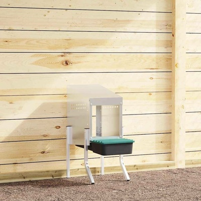 vidaXL Hnízdo pro slepice 1 hnízdo s nohami, pozinkovaná ocel 9799.4104894