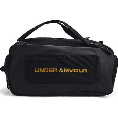 Under Armour Contain Duo MD BP Duffle Black/Metallic Gold 50 L – Zboží Mobilmania