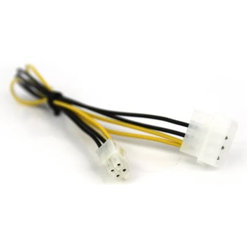 VCOM Захранващ кабел VCom CE309 4pinMolex(м)-4pin ATX(м), 0.2m (CE309)