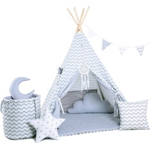 ELIS DESIGN Set teepee stan Cik cak bílý luxury