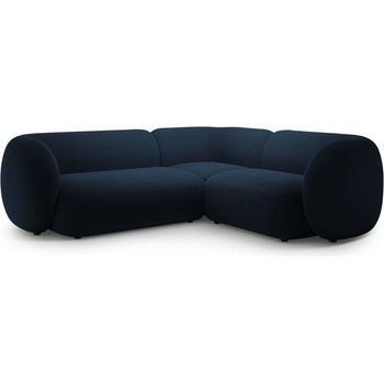 Micadoni Син кадифен ъглов диван (десен ъгъл/L форма) Kate - Micadoni (MIC_RC_L_44_F1_KATE2)