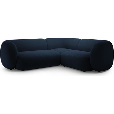 Micadoni Син кадифен ъглов диван (десен ъгъл/L форма) Kate - Micadoni (MIC_RC_L_44_F1_KATE2)