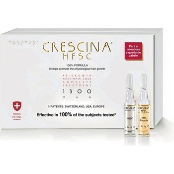 Crescina HFSC 1300 ampuly proti pokročilému rednutiu vlasov pre mužov 20 x 3,5 ml