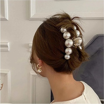 Girlshow Skřipec do vlasů s perlami 10 cm