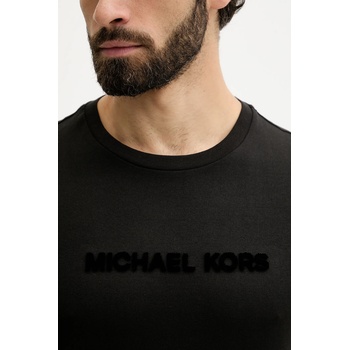 Michael Kors Памучна тениска Michael Kors в черно с апликация CF552PK1V2 (CF552PK1V2)