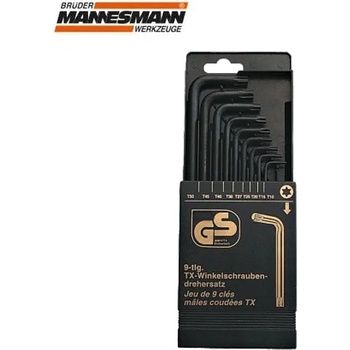 Brüder Mannesmann Професионални Г-образни ключове тип ТОРКС, 9 бр. , Т 10 - Т 50 / mannesmann 18100 / (m 18100)