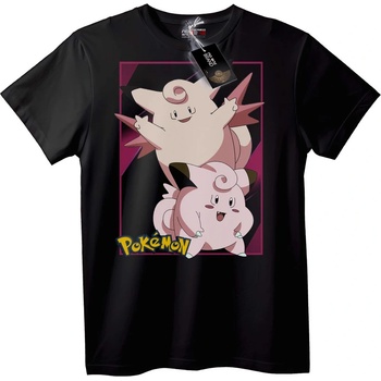 NOONEBRAND Тениска Pokémon Clefairy и Clefable - 7XL, Black