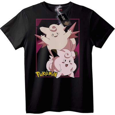 NOONEBRAND Тениска Pokémon Clefairy и Clefable - 7XL, Black