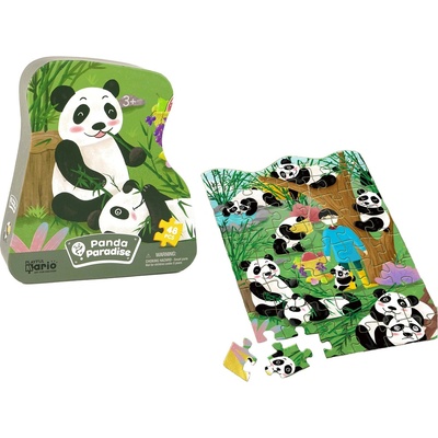 LEAN Toys Panda z bambusového lesa 48 prvků