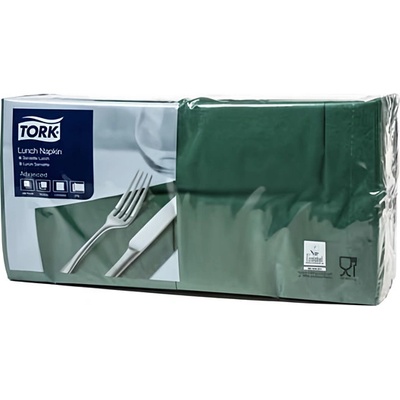 TORK papírové ubrousky 2V zelené 200ks 33x33cm