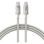 Baseus - Кабел за данни (P10378100G21-00) - Type-C, Бързо зареждане, PD100W, 480Mbps, E-Mark Smart Chip, 1 м - Galaxy Titanium Gold