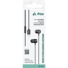 iPEAX drátová sluchátka lightning černá 90010134
