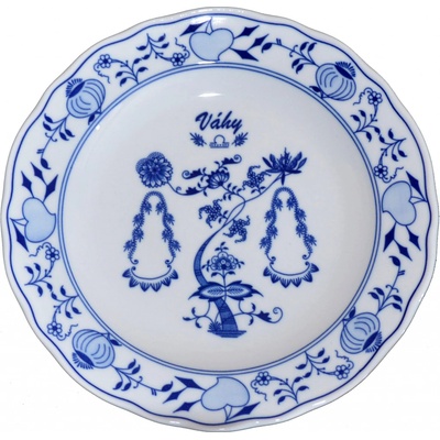 Cibulák Talíř zvěrokruh horoskop VÁHY 24cm Originál Český porcelán Dubí