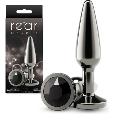 Алуминиев анален плъг, елегантен дизайн, 9, 9см. - Rear Assets Gunmetal (NSTOYS1256)