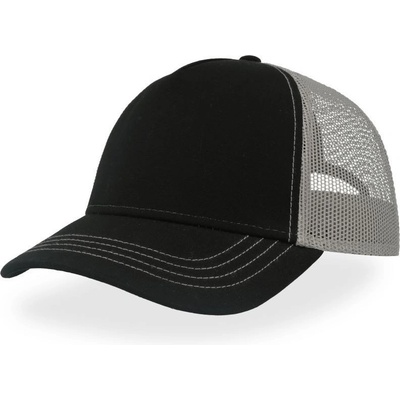 Atlantis Headwear Rapper Canvas-S Trucker 5 panelová COT-33023498199 Černá/šedá