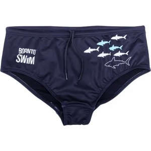 BornToSwim sharks brief black s