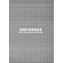 Narcis blok DOTS A4 80 g lepený šedý 60 listů