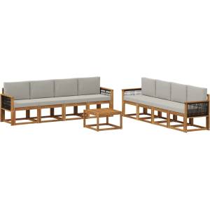 vidaXL Комплект дивани за открито 9 бр. 8-местни (3385092)