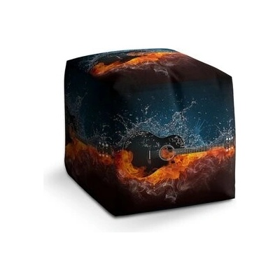 Sablio Taburet Cube Ohnivá kytara: 40x40x40 cm