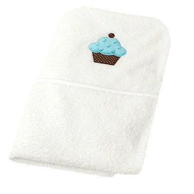 Бебешко одеяло с мъфини бяло 100 х 90 см 62139-3