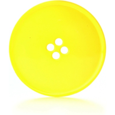 Pro Háčkování Knoflík kulatý plast 39 mm, žlutý