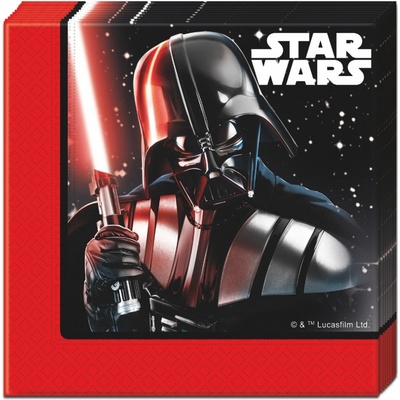 Procos Star Wars ubrousky černé 20ks 2V 33x33cm