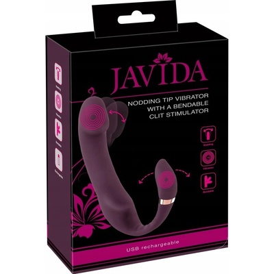 Javida Nodding Tip Vibrator with Bendable Clit Stimulation Purple