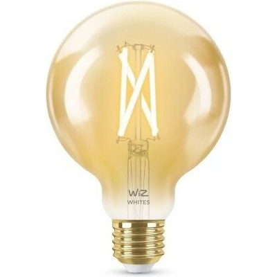 WiZ LED žiarovka WiZ Tunable White Filament Amber 8718699786793 E27 G95 6,7-50W 640lm 2000-5000K, stmievateľná