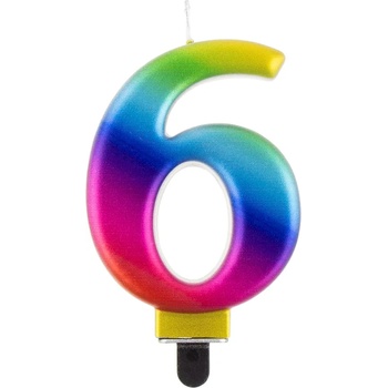 Image 1 of Godan Свещ за рожден ден 6 дъга