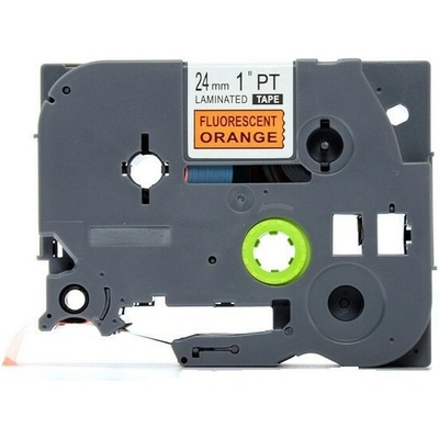Alternativní páska Brother TZ-B51/TZe-B51, signální 24mm x 8, černý tisk/oranž. podklad