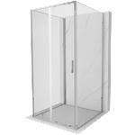 Mexen Exo-S 3S душ кабина с 3 стени, плъзгаща се 120 x 120 см, прозрачна, хром (8151-120-120-01-00-3S)