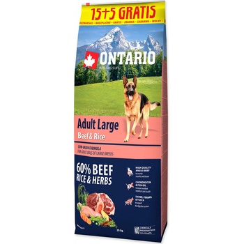 Ontario Adult Large Beef & Rice 20 kg