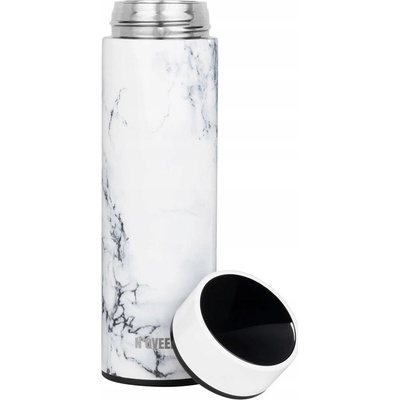 N'oveen termoska 450 ml biela mramor