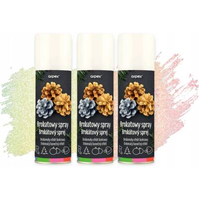 SADA Trblietavý sprej MULTICOLOR Arpex 3x100ml dekorácie vianočné ozdoby