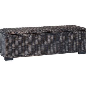 vidaXL Кутия за съхранение Черно 110 x 35 x 45 cm (344883)