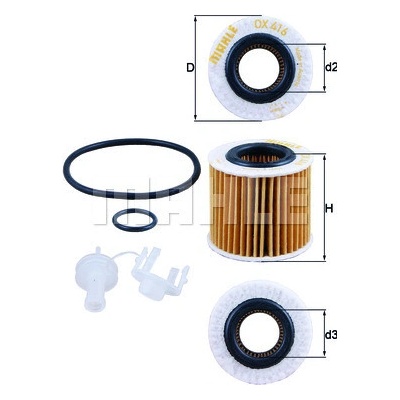 Olejový filter MAHLE ORIGINAL OX 416D2 (OX416D2)