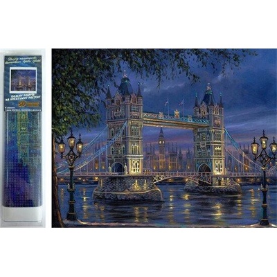 Norimpex Diamantové malování Noční Tower Bridge 30 x 40 cm – Zboží Mobilmania