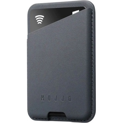 Mujjo MagWallet Leather Card Holder with MagSafe - кожен портфейл (джоб) за прикрепяне към iPhone с MagSafe (тъмносив)