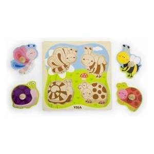 Vigan VIGA Wooden Puzzle with Pins Insects