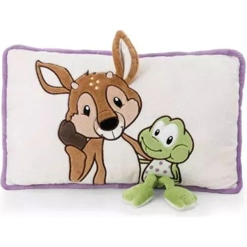 NICI Green: René сърна и Фридолин жаба възглавница - 43 x 25 см (62282)