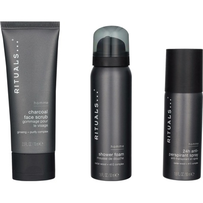 Rituals The Ritual Of Homme sprchová pena 50 ml + antiperspirant 50 ml + čistiaci peeling 70 ml