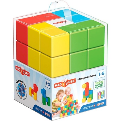 Geomag Комплект магнитни кубчета Geomag - Magicube, Crystal, 16 части (G055)