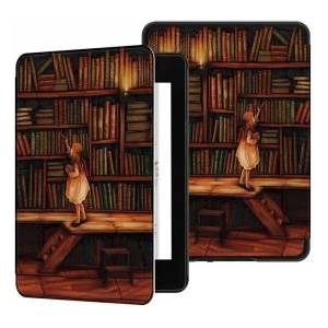 Stradour Smart Case Graphic Case for Kindle Paperwhite 1/ 2/ 3 (Library Girl)