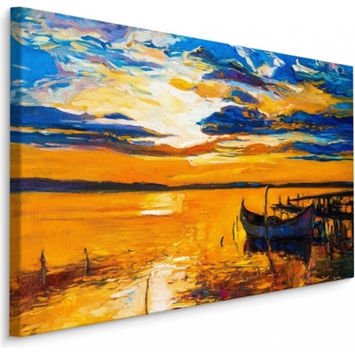 MyBestHome BOX Plátno Barevný Západ Slunce Nad Vodou Varianta: 90x60